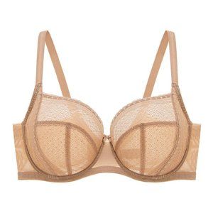 Understance Sierra FlexWire Balconette Lace Bra - Cafe Au Lait - 38DD